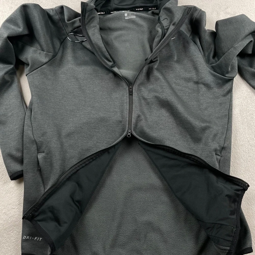 Nike Hoodie Jacket Mens Large Gray Therma Pebble Beach Golf Links Dri-Fit